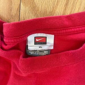 Nike Men's Red Long Sleeve Tee
